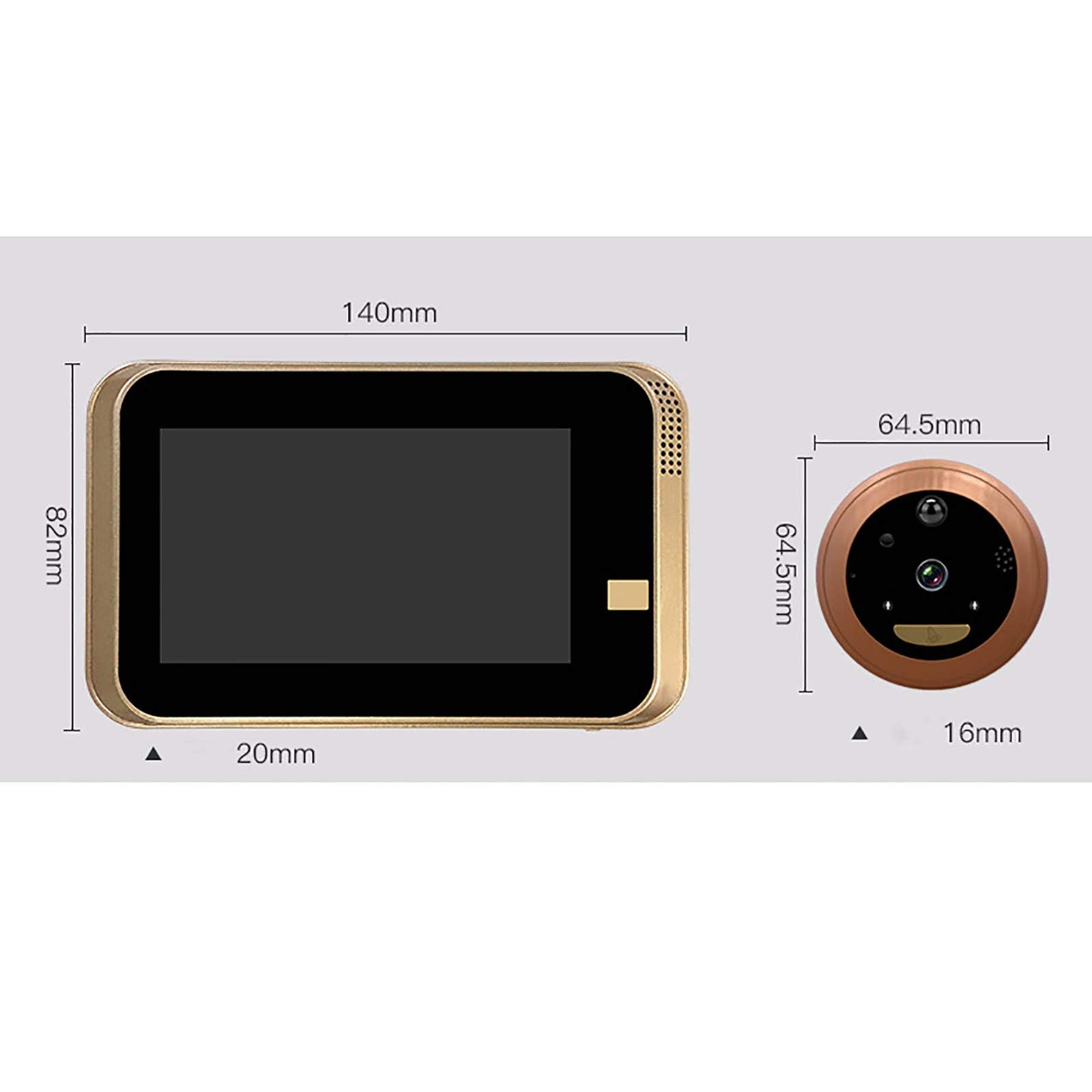 Amazon.co.jp: 玄関ドア モニター スマートな電子のぞき穴の無線